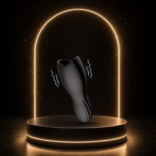 Rechargeable Silicone Vibrating Male Masturbator Sleeve Waterproof Design